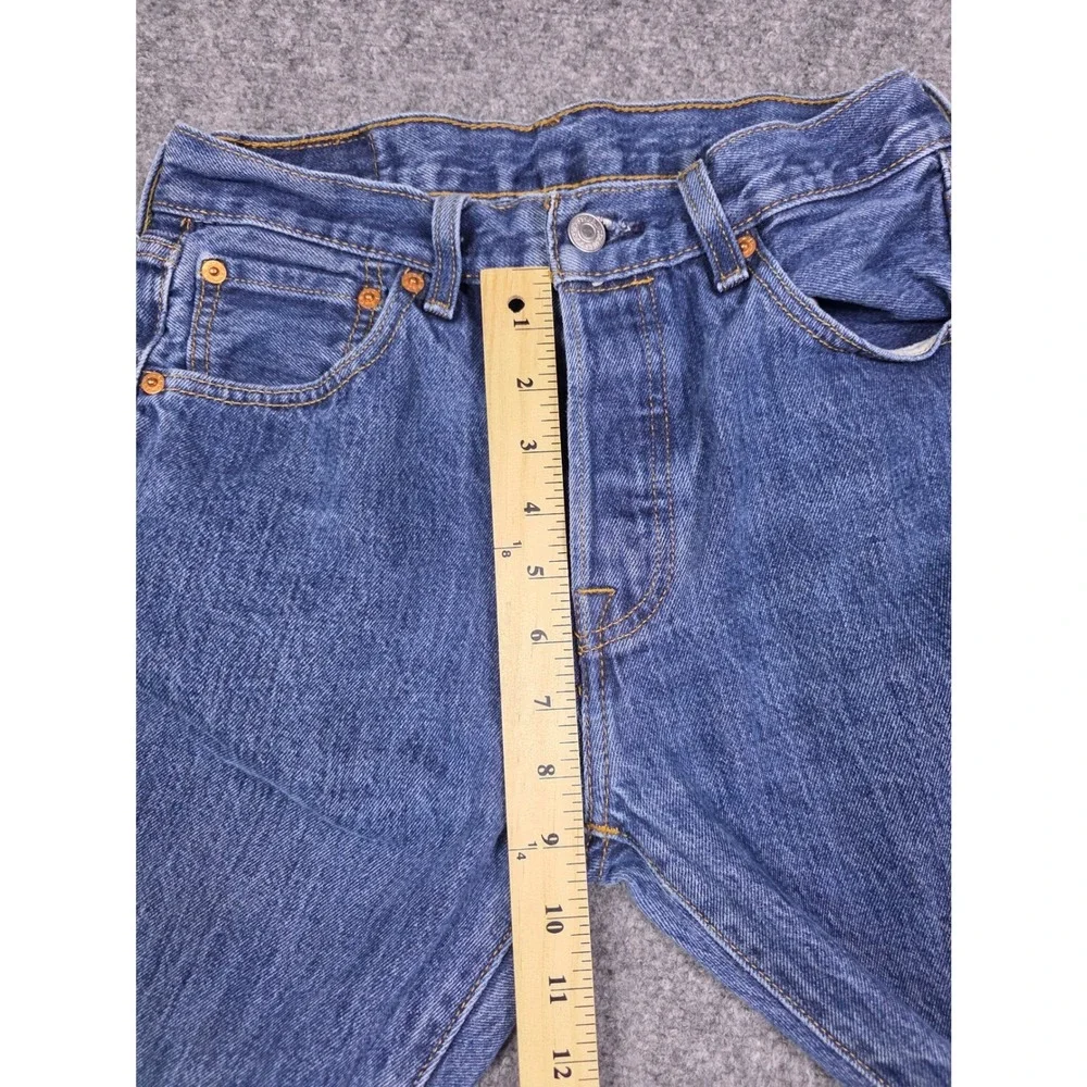 Levis 501 Original Fit Jeans Mens 29x30 Blue Straight Leg Button Fly 00501-0115
